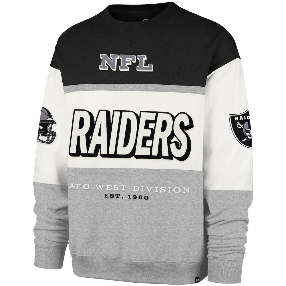 Las Vegas Raiders '47 Breeze Maximalist Sweatshirt Black/Gray - 47 brand
