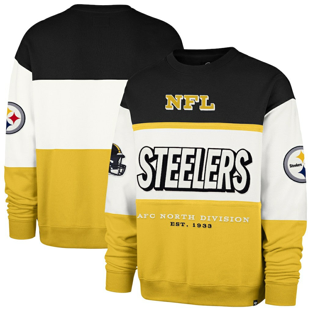 Pittsburgh Steelers '47 Breeze Maximalist Sweatshirt Black/Gold - 47 brand