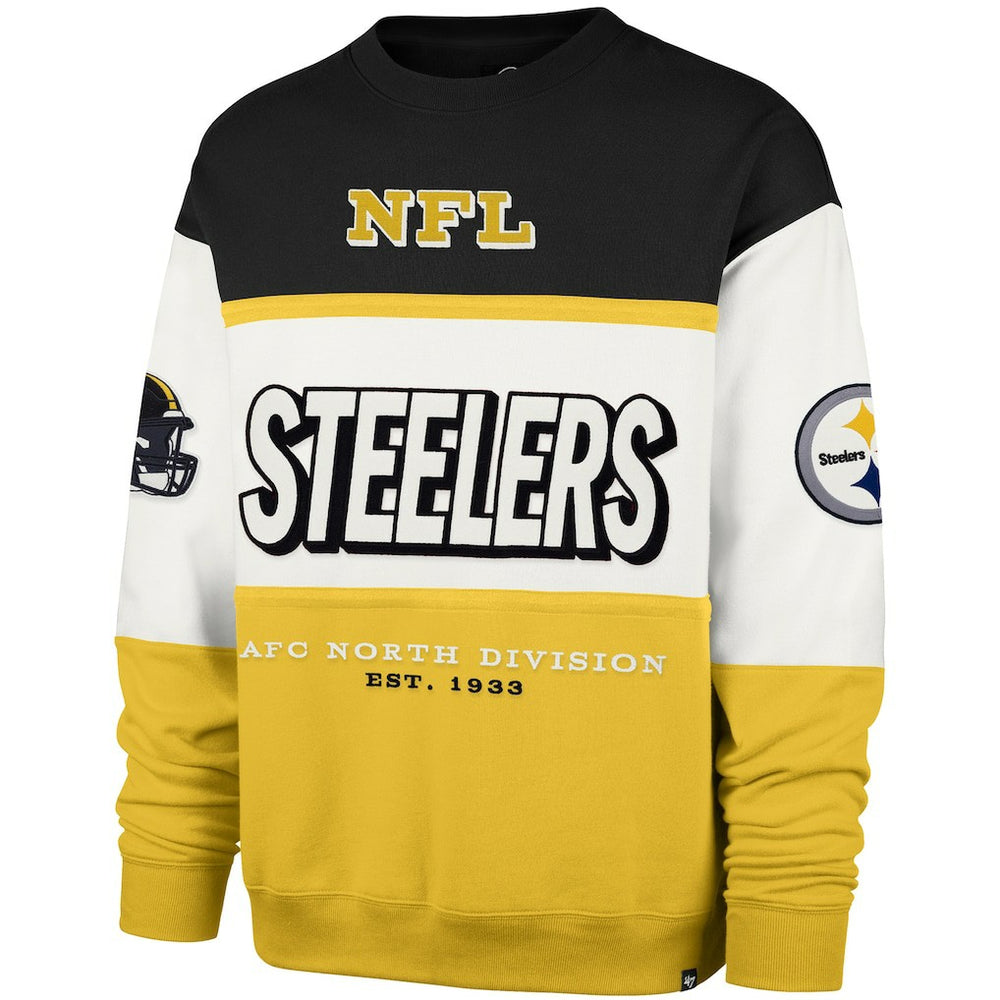 Pittsburgh Steelers '47 Breeze Maximalist Sweatshirt Black/Gold - 47 brand