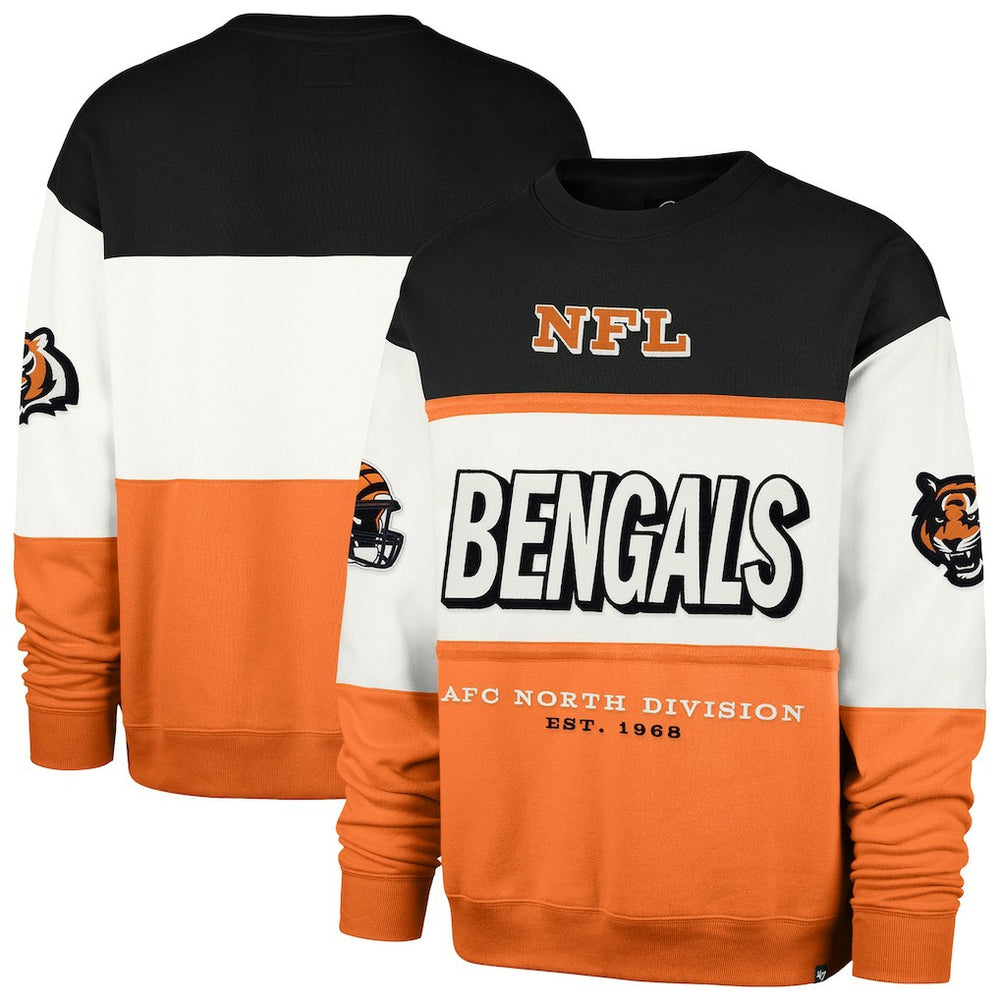 Cincinnati Bengals '47 Breeze Maximalist Sweatshirt Black/Orange - 47 brand