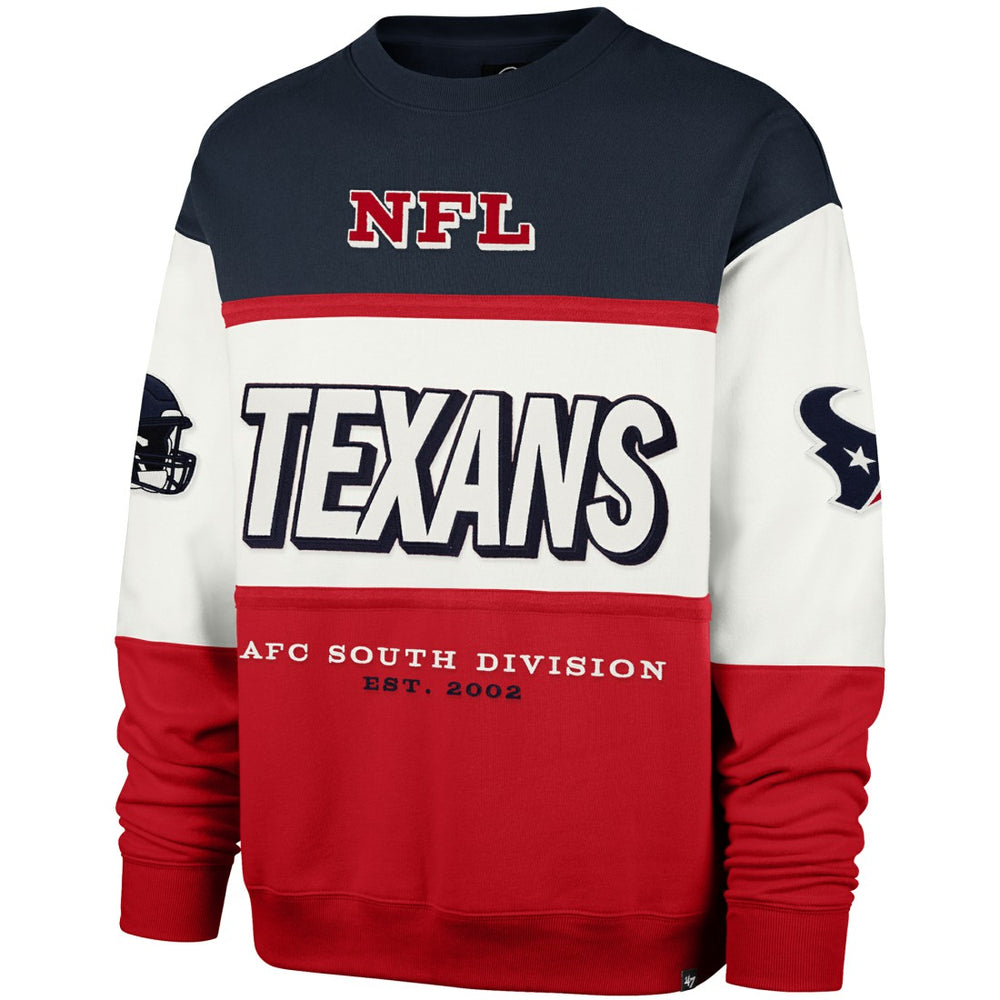 Houston Texans '47 Breeze Maximalist Sweatshirt Navy/Red - 47 brand
