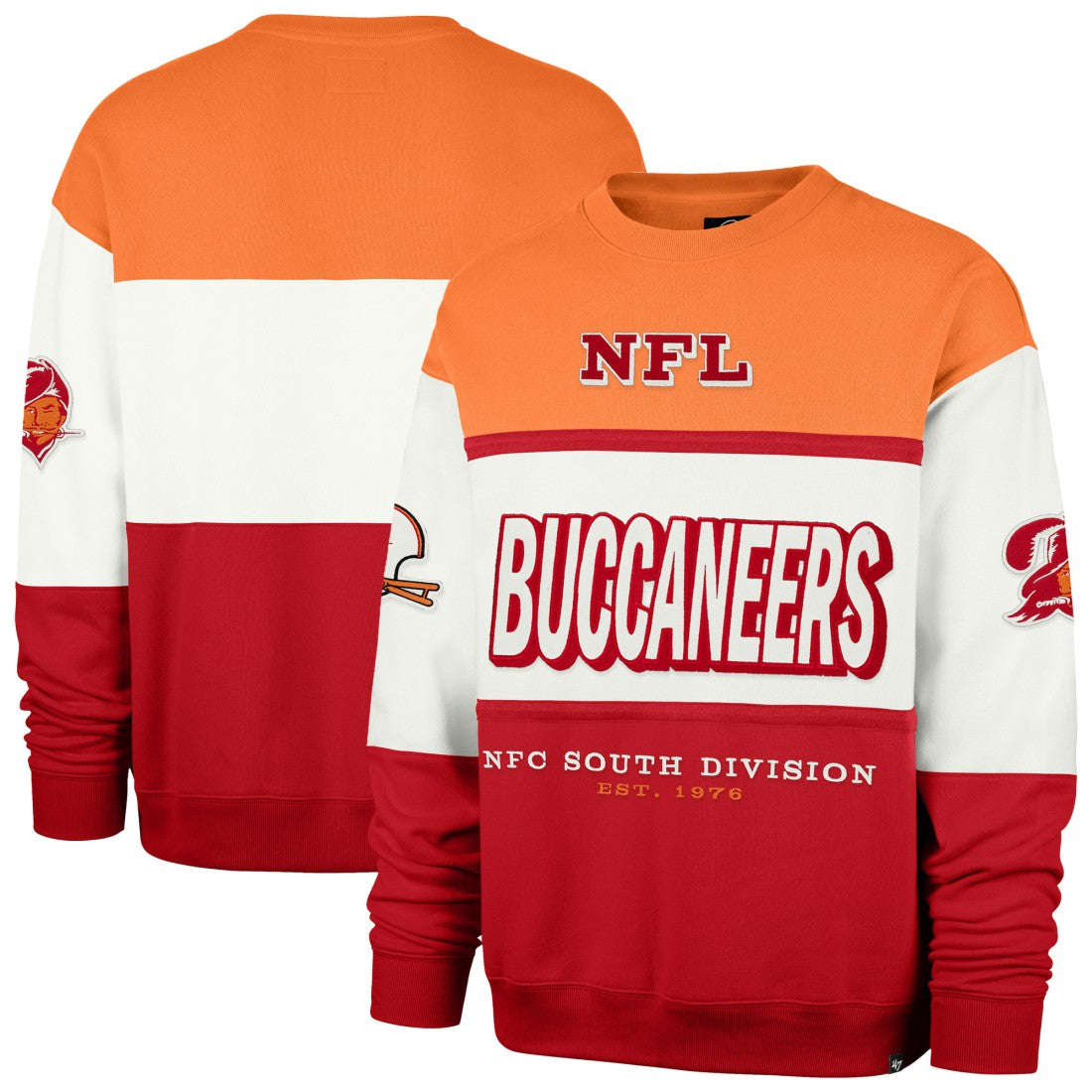 Tampa Bay Buccaneers '47 Throwback Breeze Maximalist Sweatshirt Orange/Red - 47 brand
