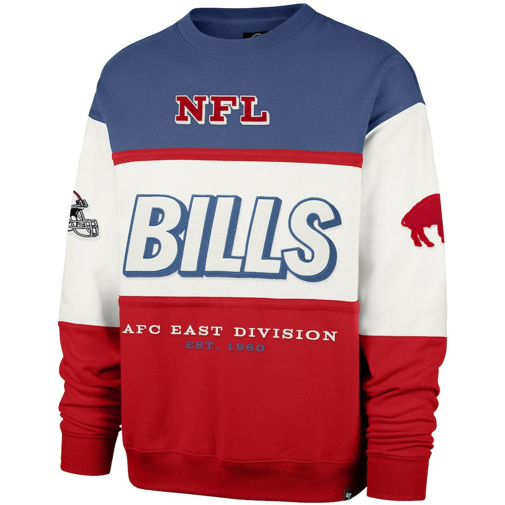 Buffalo Bills '47 Throwback Breeze Maximalist Sweatshirt Royal/Red - 47 brand