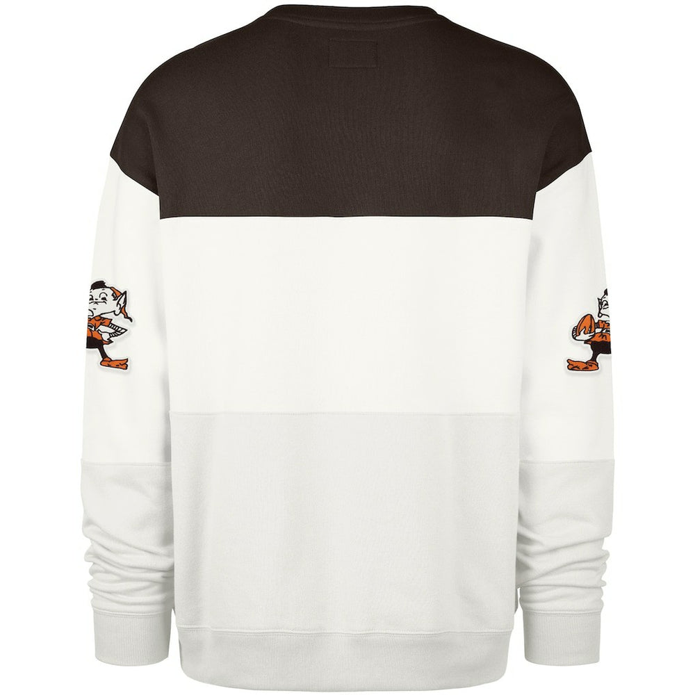 Cleveland Browns '47 Throwback Breeze Maximalist Sweatshirt White - 47 brand