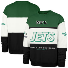 New York Jets '47 Throwback Breeze Maximalist Sweatshirt Kelly Green/Black - 47 brand