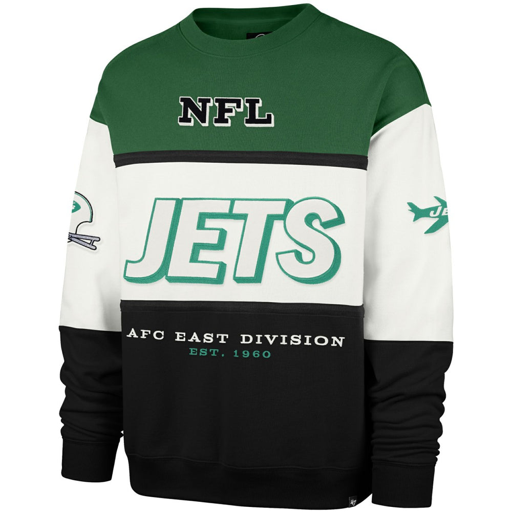 New York Jets '47 Throwback Breeze Maximalist Sweatshirt Kelly Green/Black - 47 brand