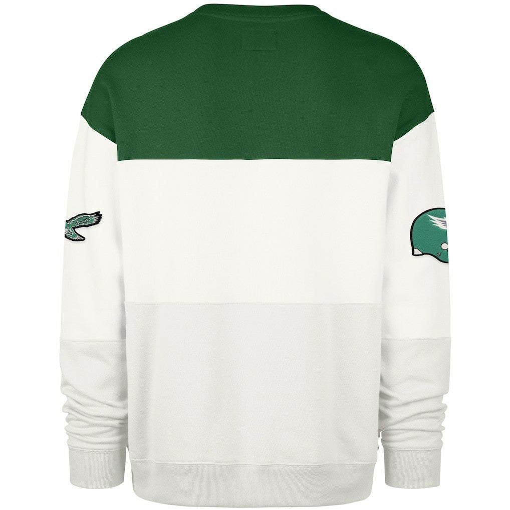 Philadelphia Eagles '47 Throwback Breeze Maximalist Sweatshirt Kelly Green/Cream - 47 brand