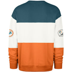 Miami Dolphins '47 Throwback Breeze Maximalist Sweatshirt Aqua/Orange - 47 brand