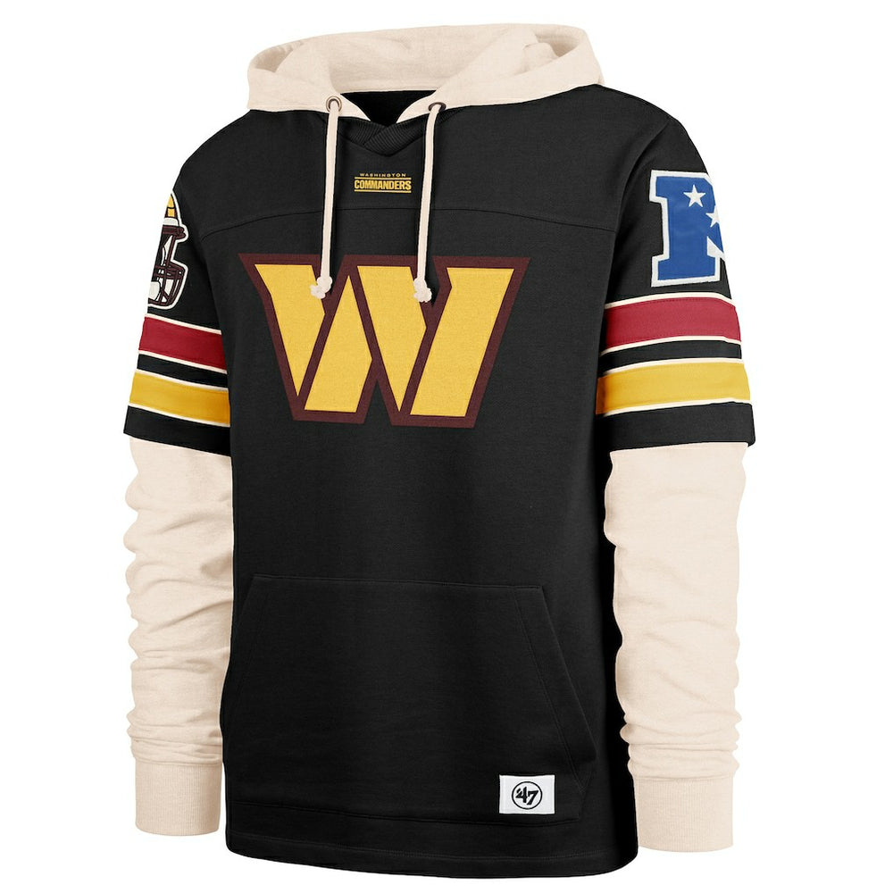 Washington Commanders '47 Split Zone Cornerback Duo Hoodie Black - 47 brand