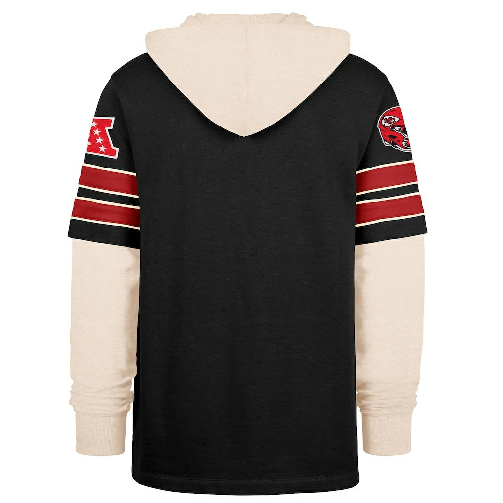 Kansas City Chiefs '47 Split Zone Cornerback Duo Hoodie Black - 47 brand