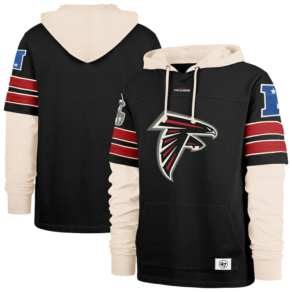 Atlanta Falcons '47 Split Zone Cornerback Duo Hoodie Black - 47 brand