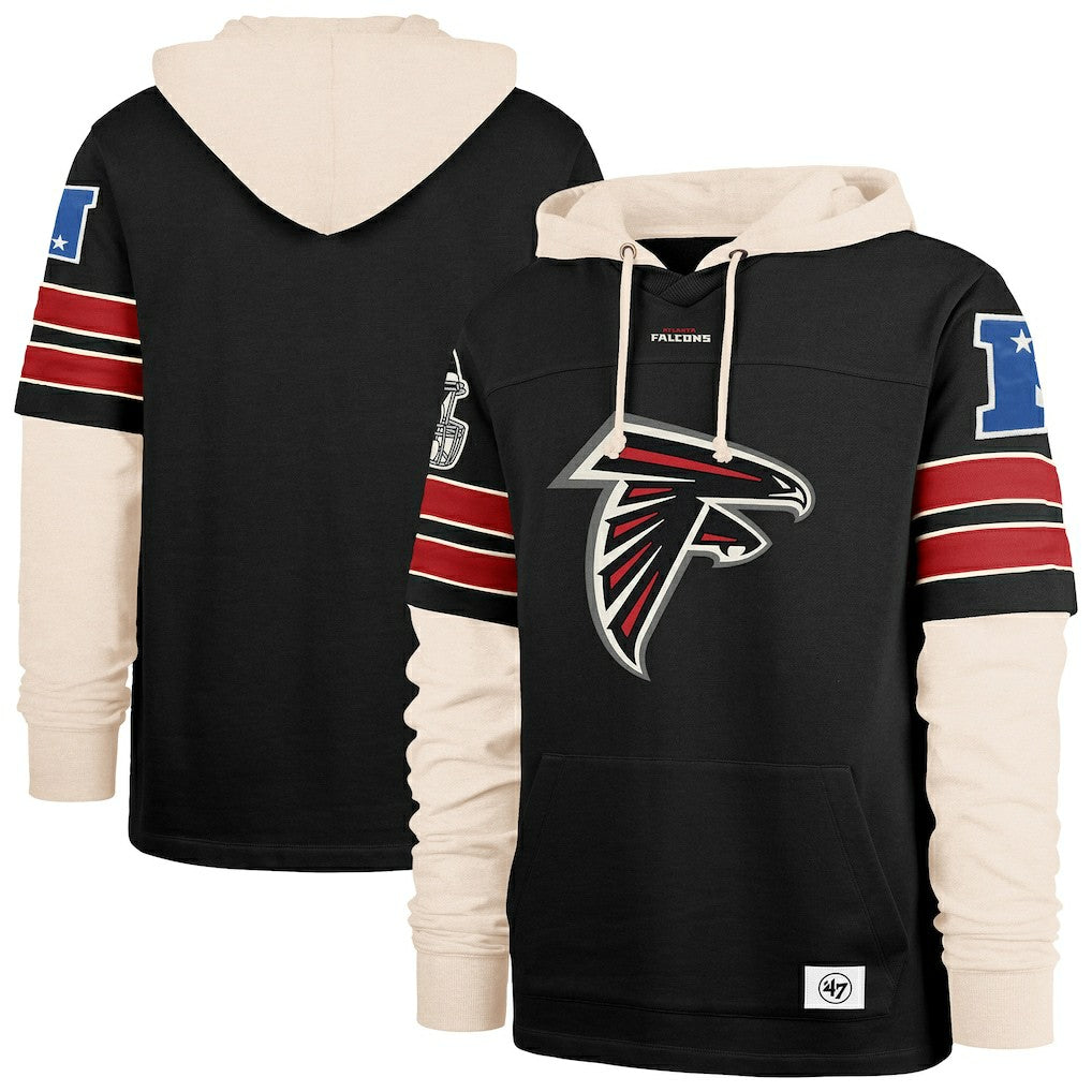 Atlanta Falcons '47 Split Zone Cornerback Duo Hoodie Black - 47 brand