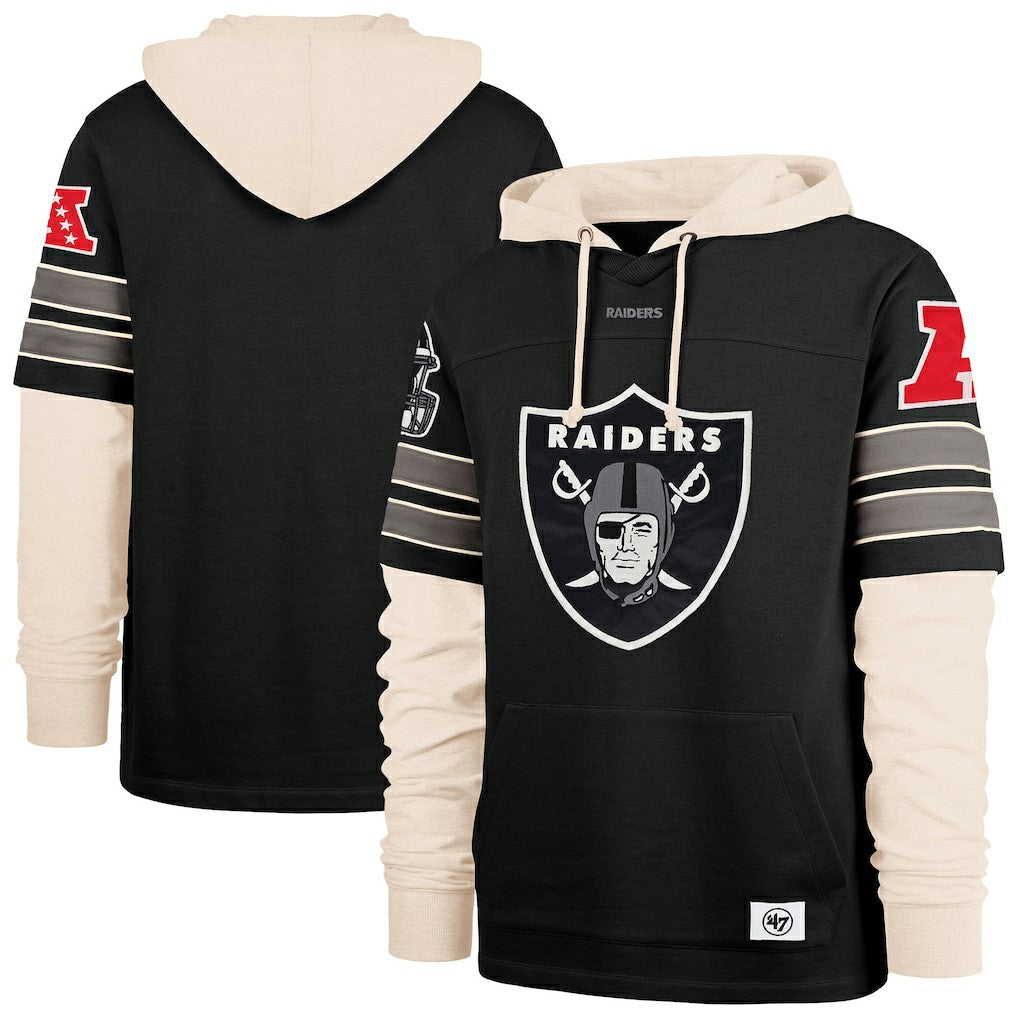 Las Vegas Raiders '47 Split Zone Cornerback Duo Hoodie Black - 47 brand