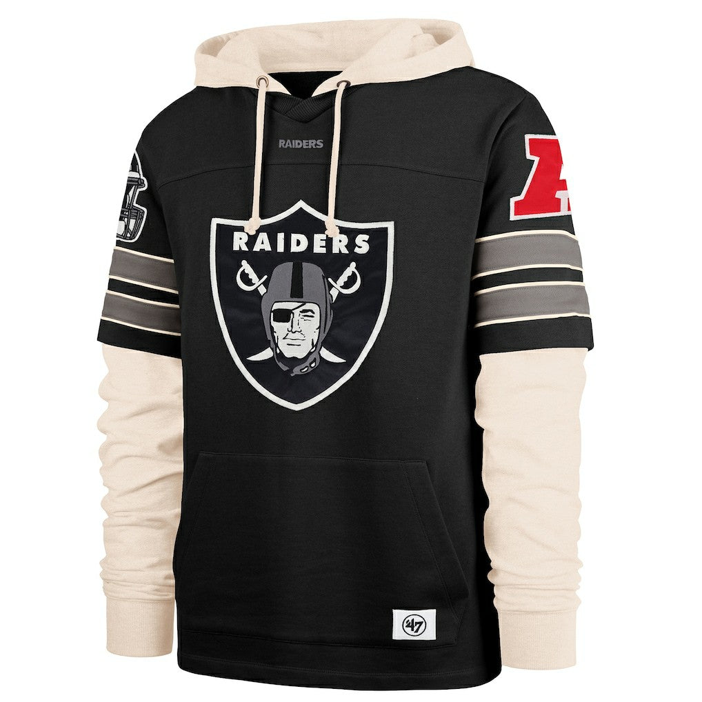 Las Vegas Raiders '47 Split Zone Cornerback Duo Hoodie Black - 47 brand