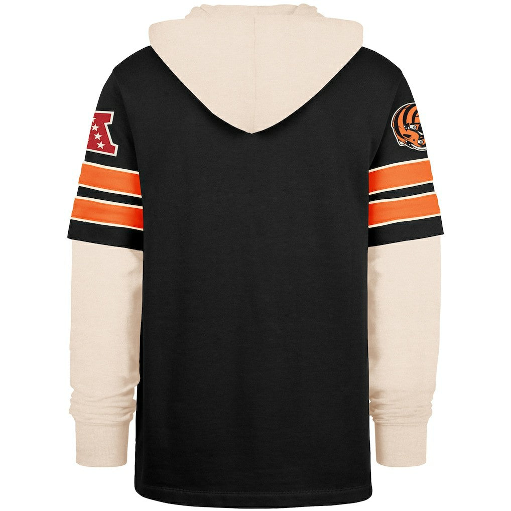 Cincinnati Bengals '47 Split Zone Cornerback Duo Hoodie Black - 47 brand