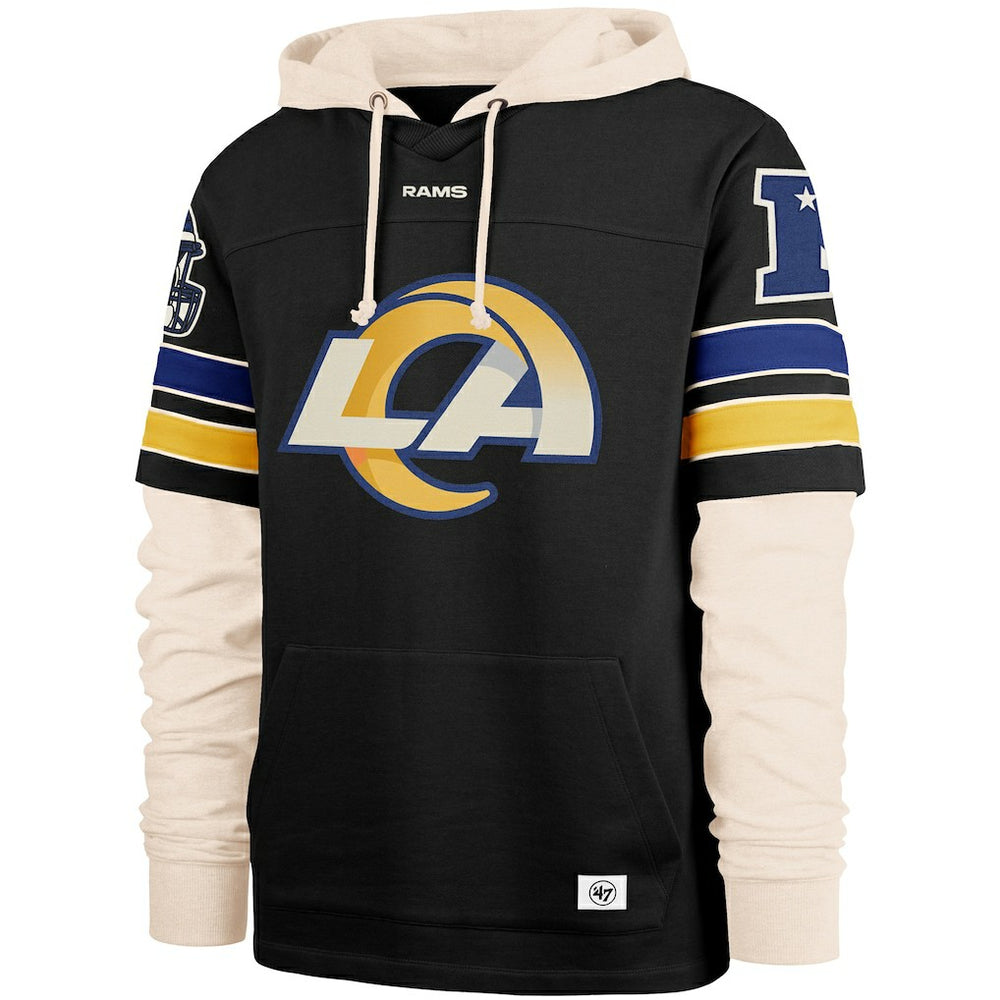 Los Angeles Rams '47 Split Zone Cornerback Duo Hoodie Black - 47 brand