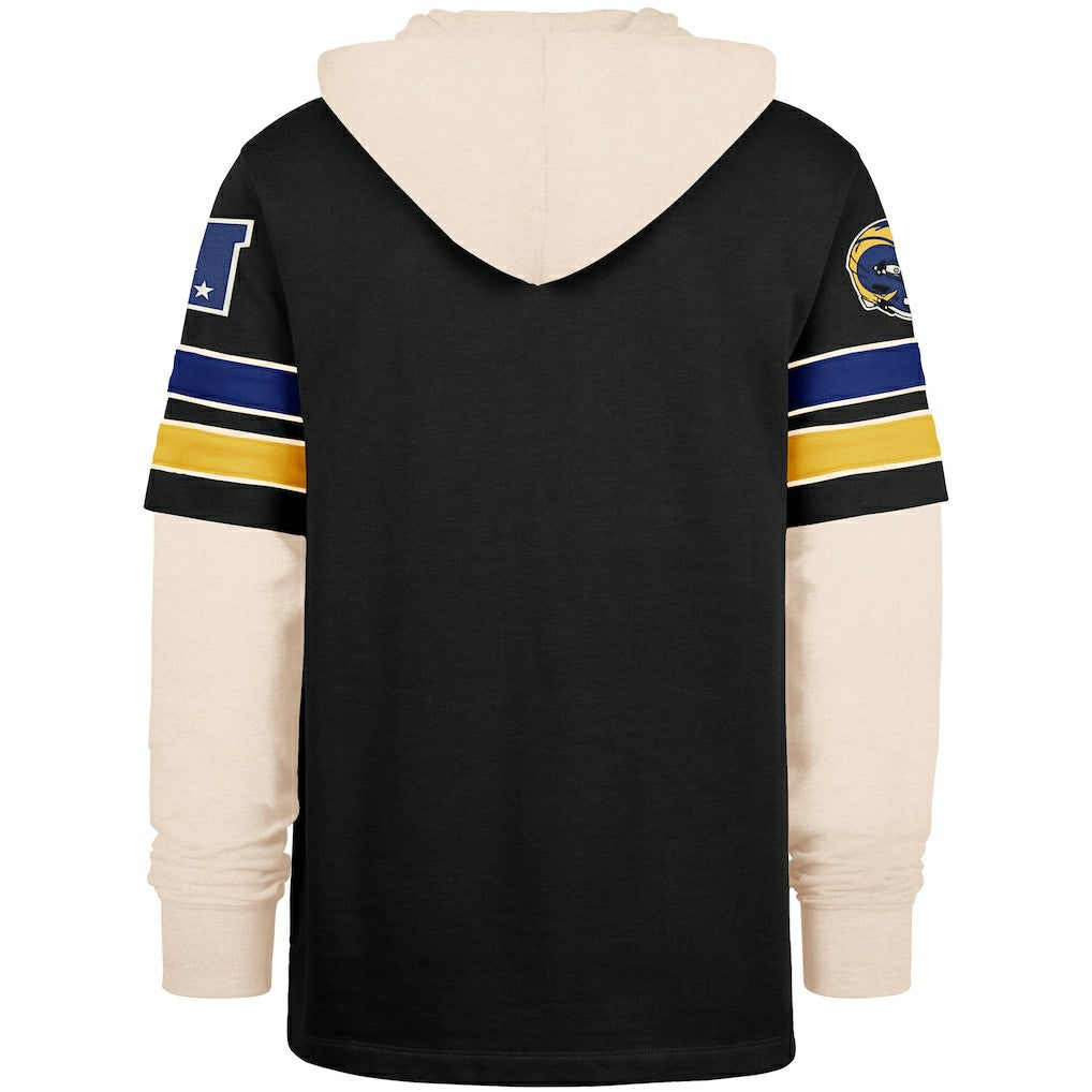 Los Angeles Rams '47 Split Zone Cornerback Duo Hoodie Black - 47 brand