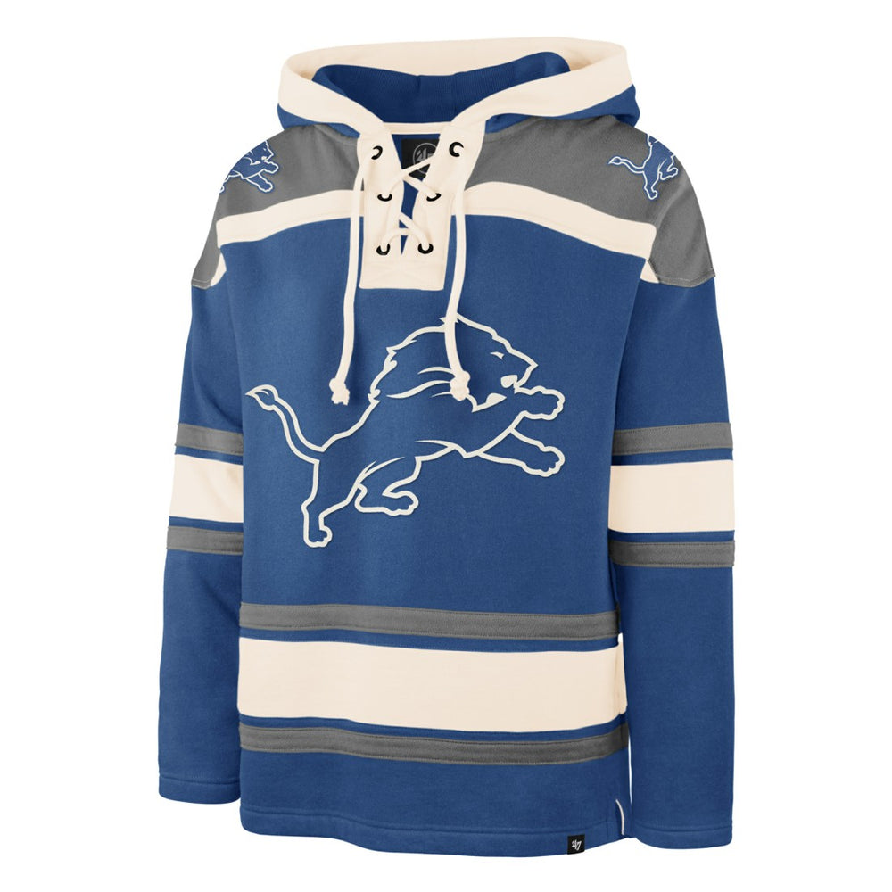 Detroit Lions '47 Men's Superior Lacer Hoodie Blue - 47 brand