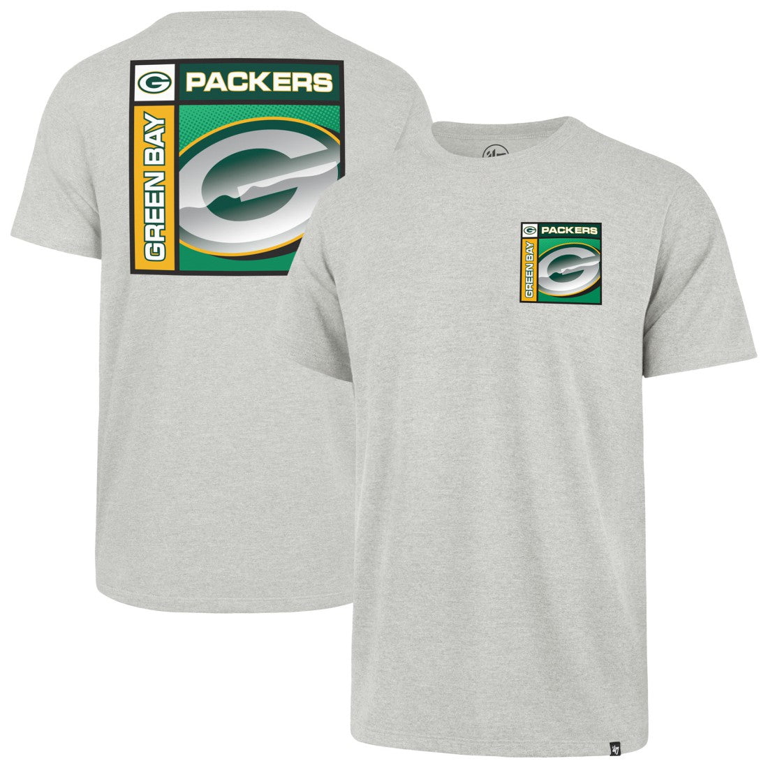 Green Bay Packers '47 Chrome Plate Franklin T-Shirt Gray - 47 brand
