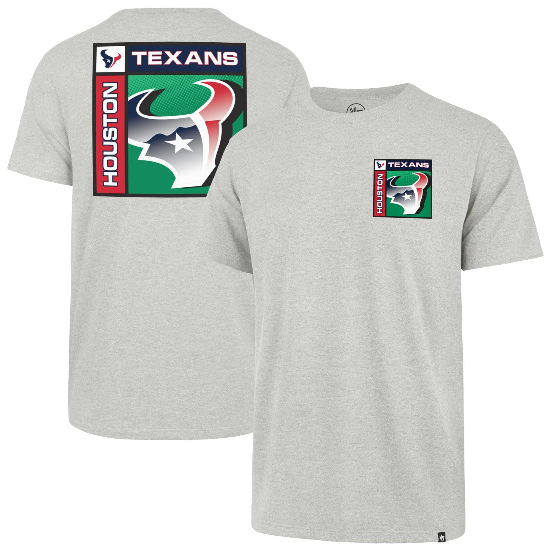 Houston Texans '47 Chrome Plate Franklin T-Shirt Gray - 47 brand