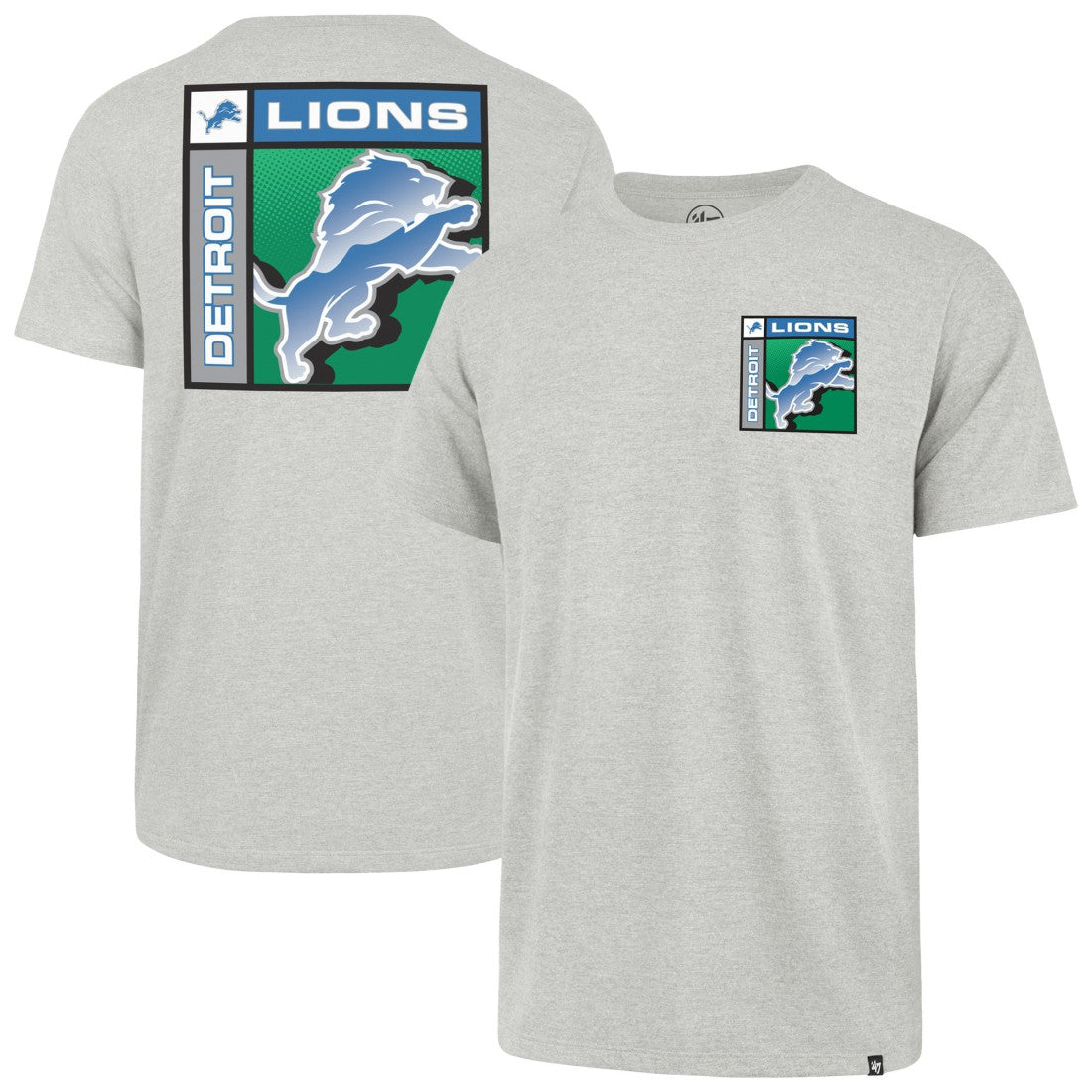Detroit Lions '47 Chrome Plate Franklin T-Shirt Gray - 47 brand