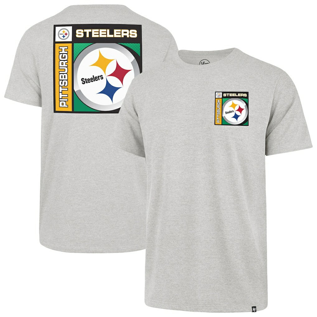 Pittsburgh Steelers '47 Chrome Plate Franklin T-Shirt Gray - 47 brand