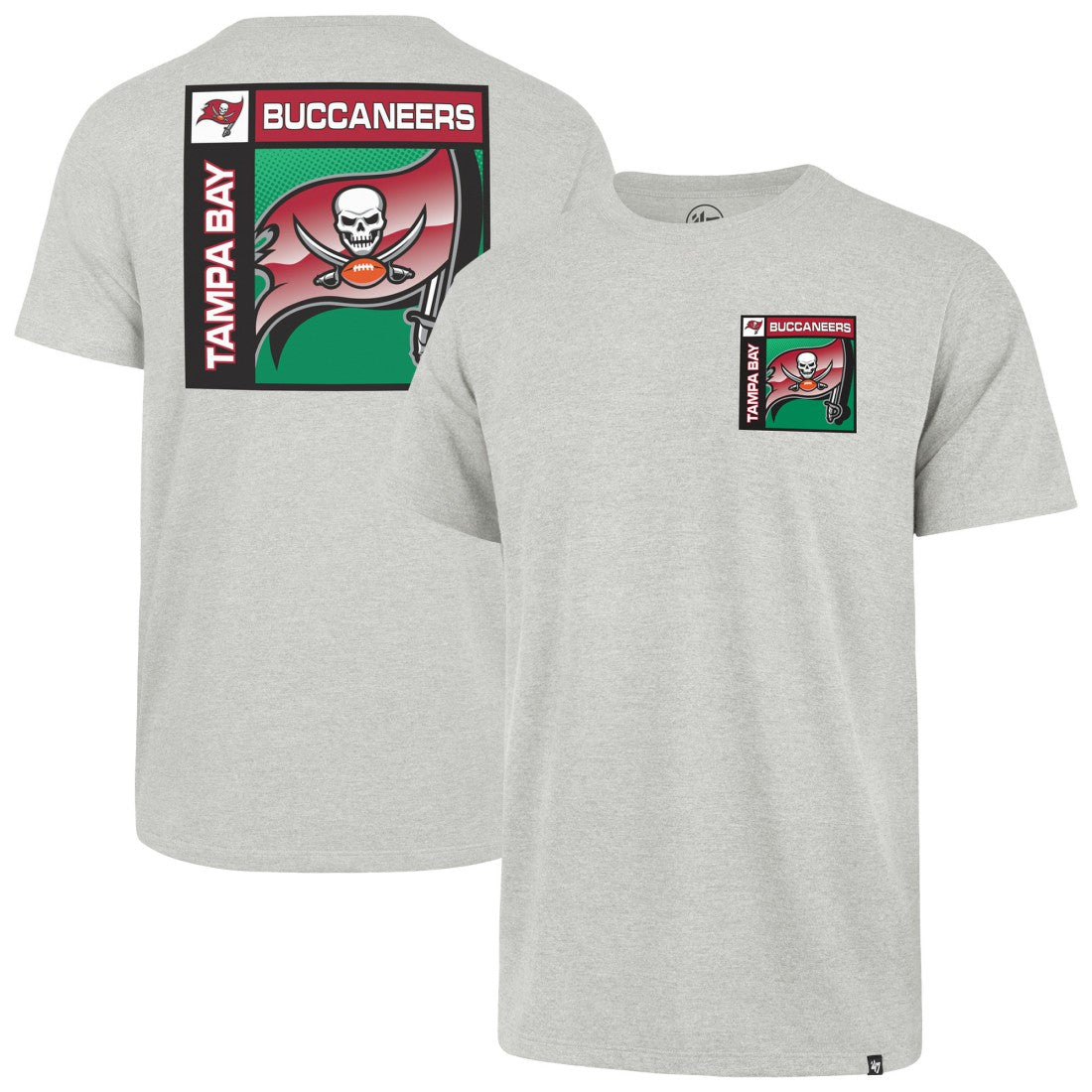 Tampa Bay Buccaneers '47 Chrome Plate Franklin T-Shirt Gray - 47 brand