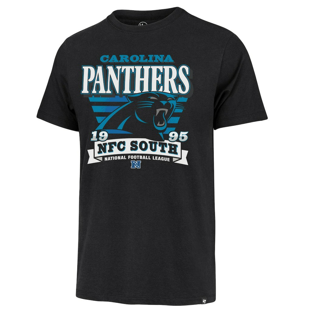 Carolina Panthers '47 Stripe Splash Franklin T-Shirt Black - 47 brand