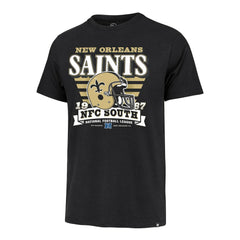 New Orleans Saints '47 Stripe Splash Franklin Throwback T-Shirt Black - 47 brand