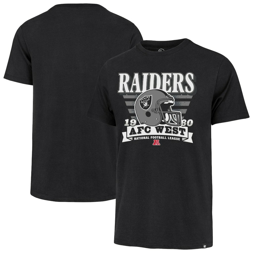 Las Vegas Raiders '47 Stripe Splash Franklin Throwback T-Shirt Black - 47 brand