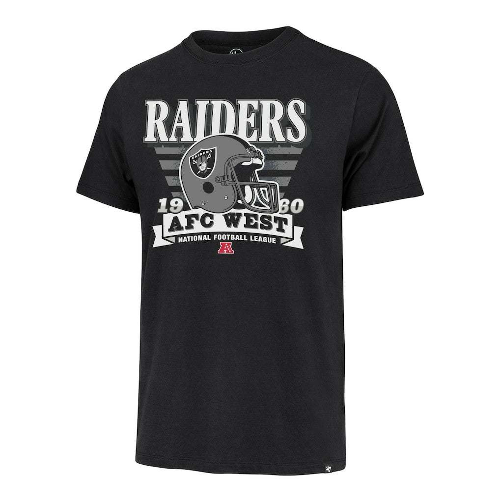Las Vegas Raiders '47 Stripe Splash Franklin Throwback T-Shirt Black - 47 brand