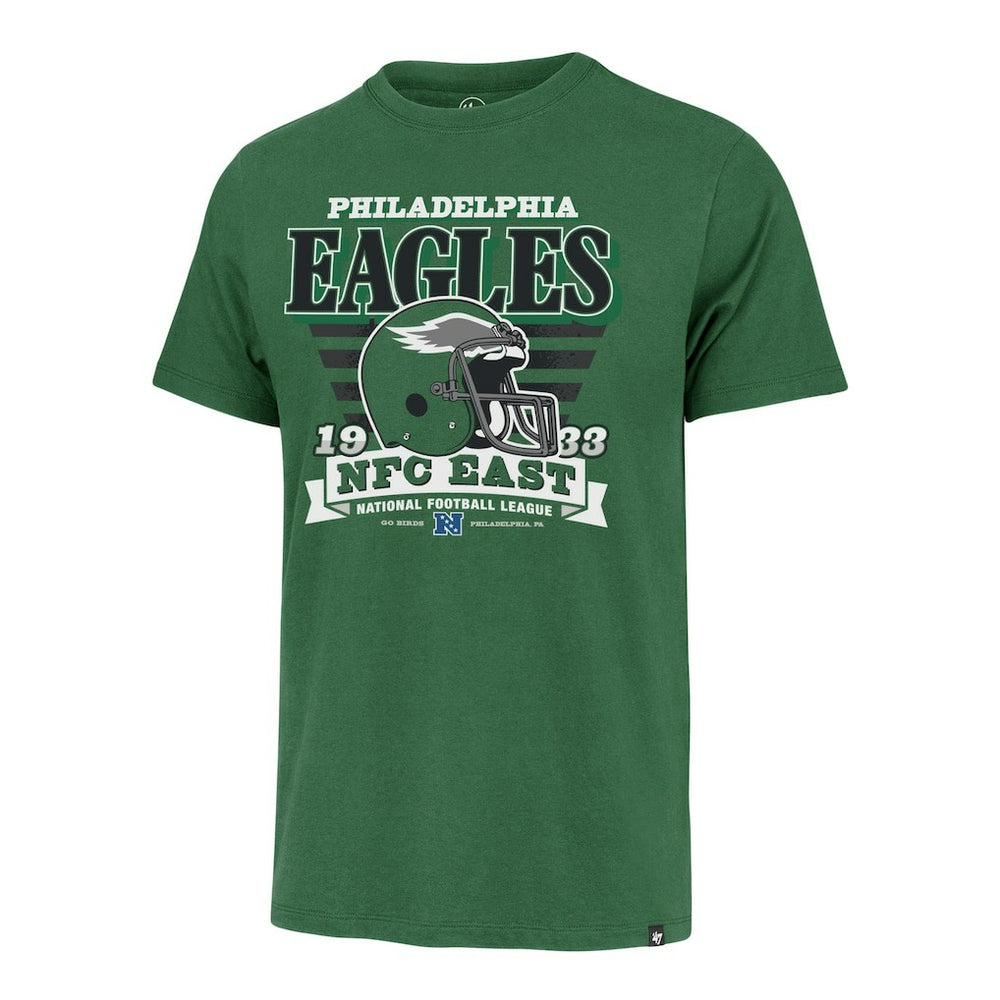 Philadelphia Eagles '47 Stripe Splash Franklin Throwback T-Shirt Kelly Green - 47 brand