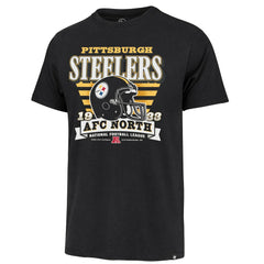 Pittsburgh Steelers '47 Stripe Splash Franklin Throwback T-Shirt Black - 47 brand