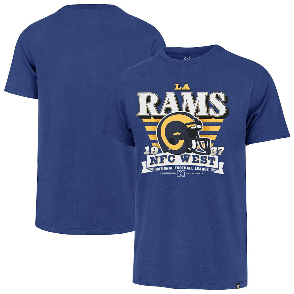 Los Angeles Rams '47 Stripe Splash Franklin Throwback T-Shirt Royal - 47 brand