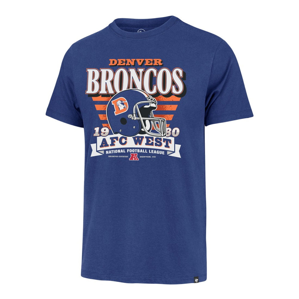 Denver Broncos '47 Stripe Splash Franklin Throwback T-Shirt Royal - 47 brand