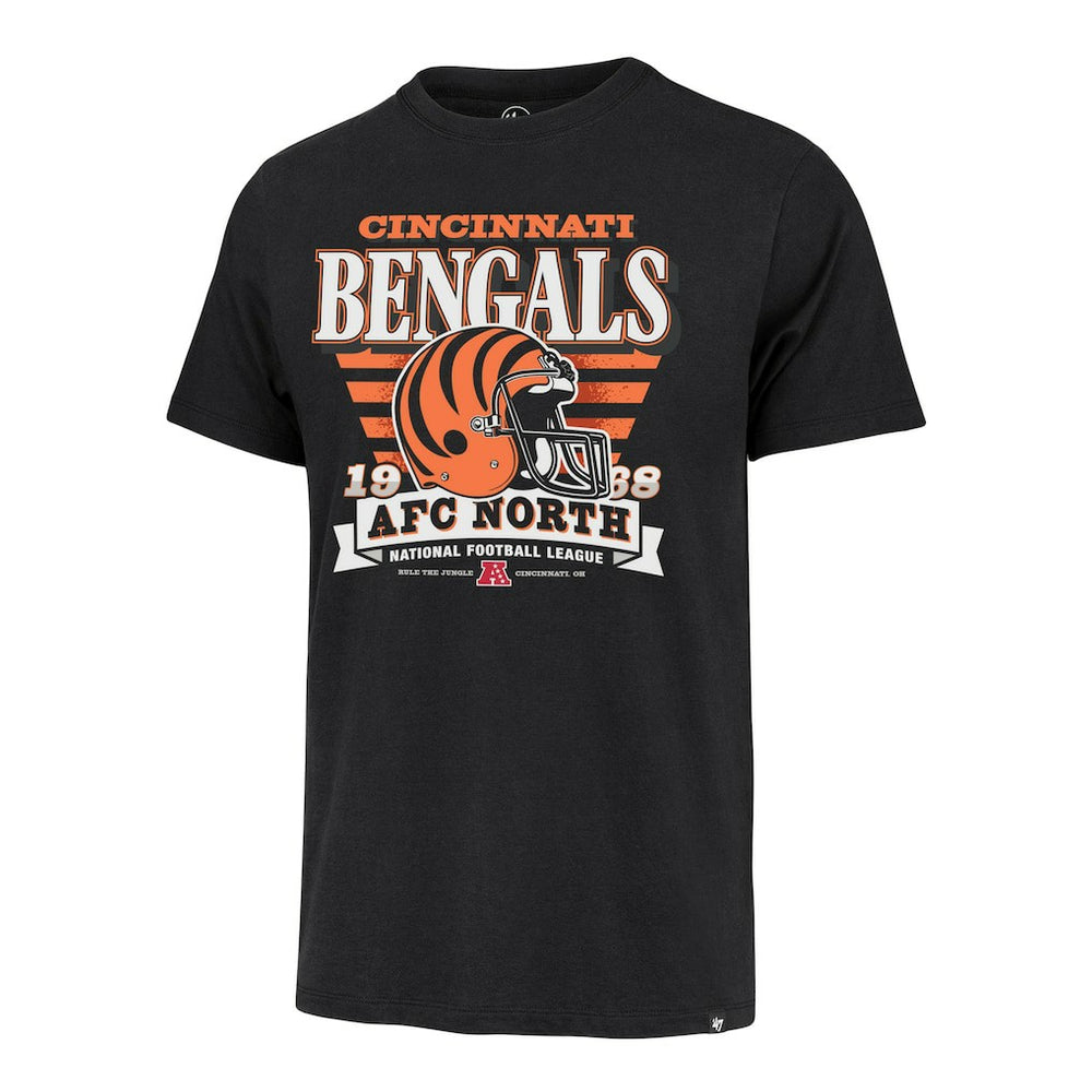 Cincinnati Bengals '47 Stripe Splash Franklin Throwback T-Shirt Black - 47 brand