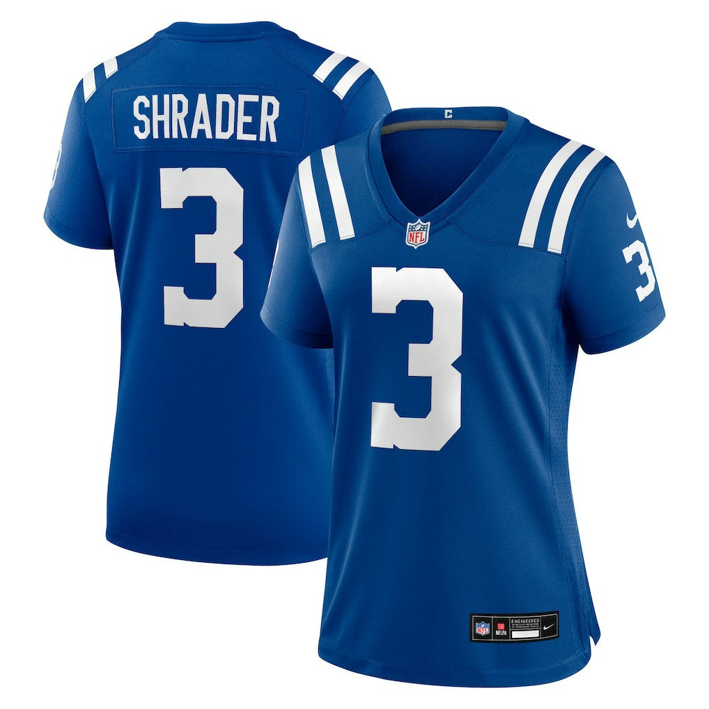 Spencer Shrader Indianapolis Colts Women's Team Game Jersey Royal - Nike