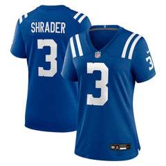Spencer Shrader Indianapolis Colts Women's Team Game Jersey Royal - Nike