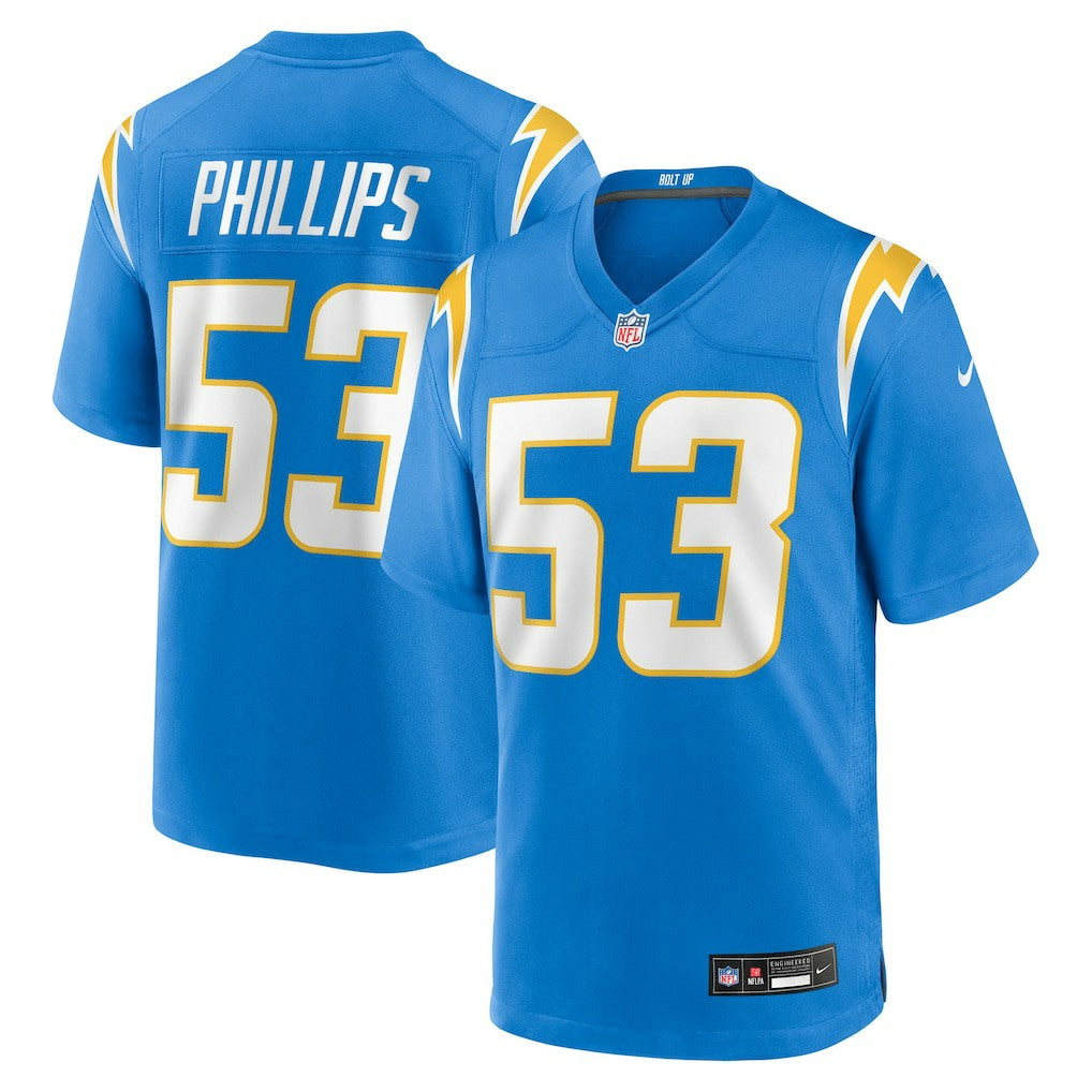 Del'Shawn Phillips Los Angeles Chargers Team Game Jersey - Powder Blue | NFL Jerseys