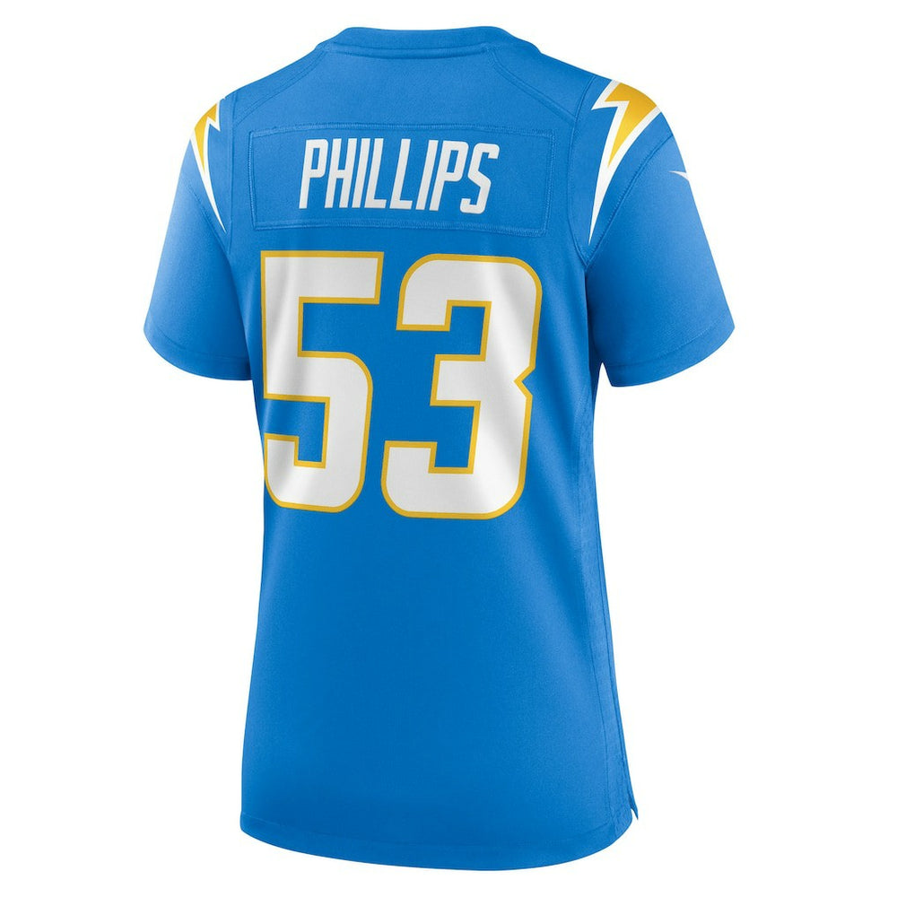 Del'Shawn Phillips Los Angeles Chargers Women's Team Game Jersey Powder Blue - Nike