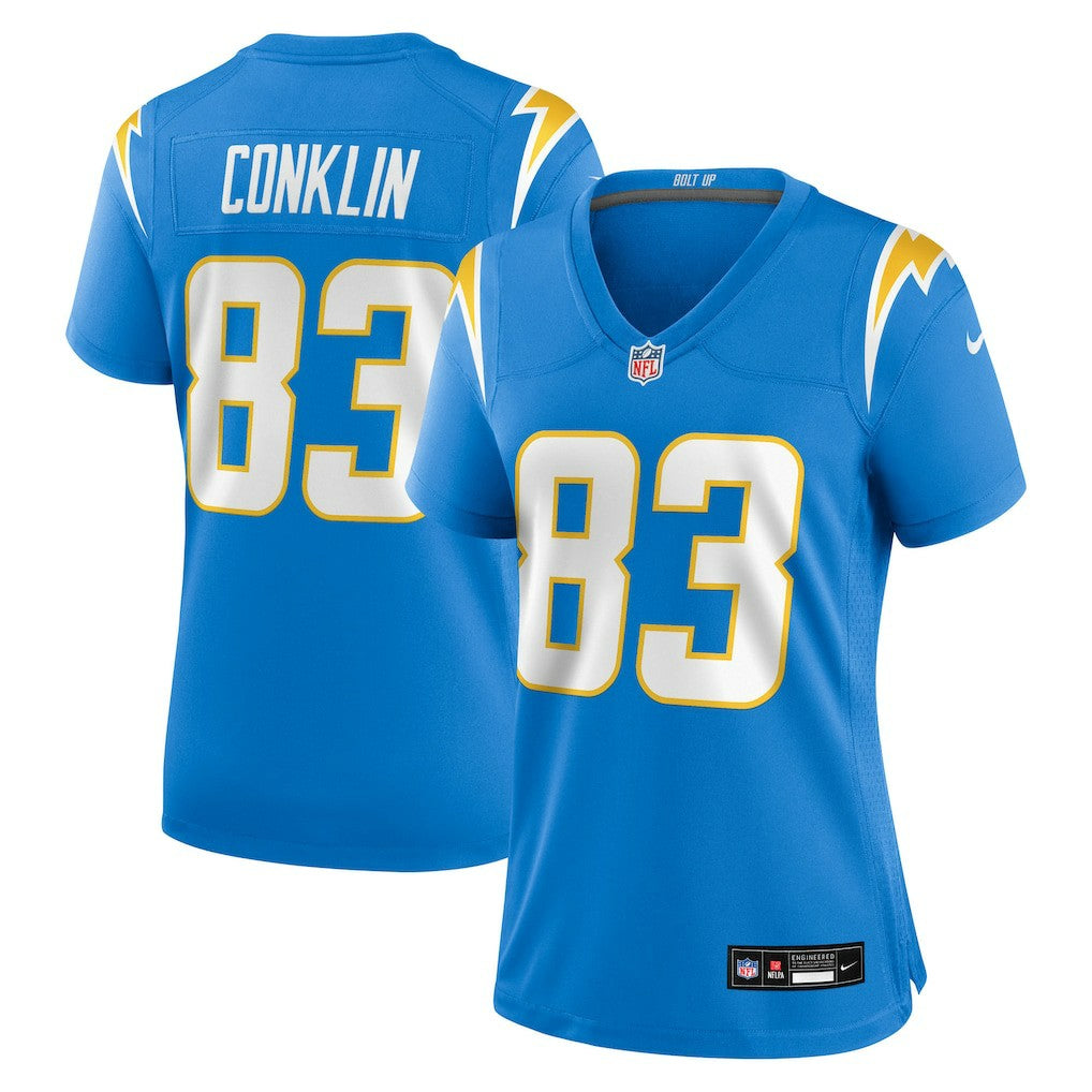 Tyler Conklin Los Angeles Chargers Women's Team Game Jersey Powder Blue - Nike