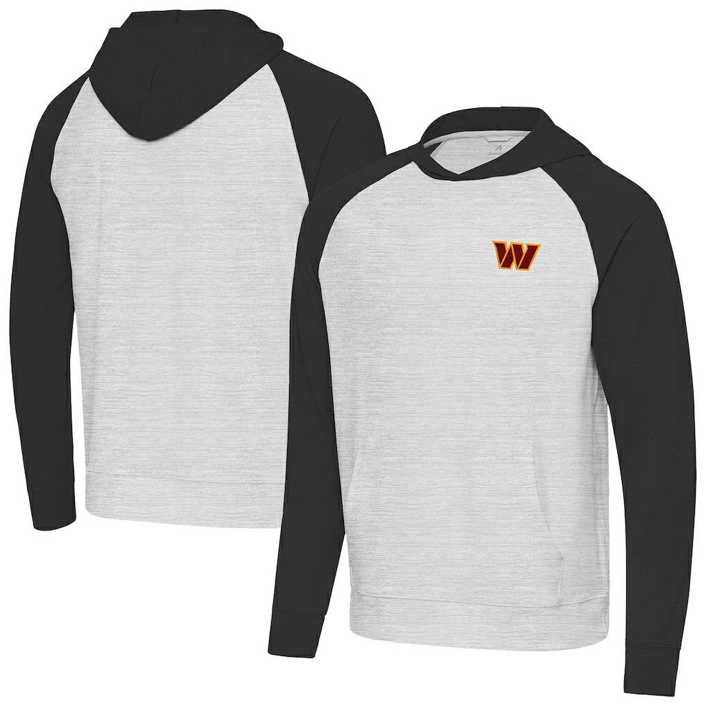 Washington Commanders Antigua Urgent Pullover Hoodie Heather Gray/Black - NFL