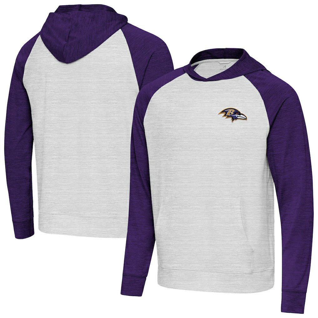 Baltimore Ravens Antigua Urgent Pullover Hoodie Purple/Gray - NFL