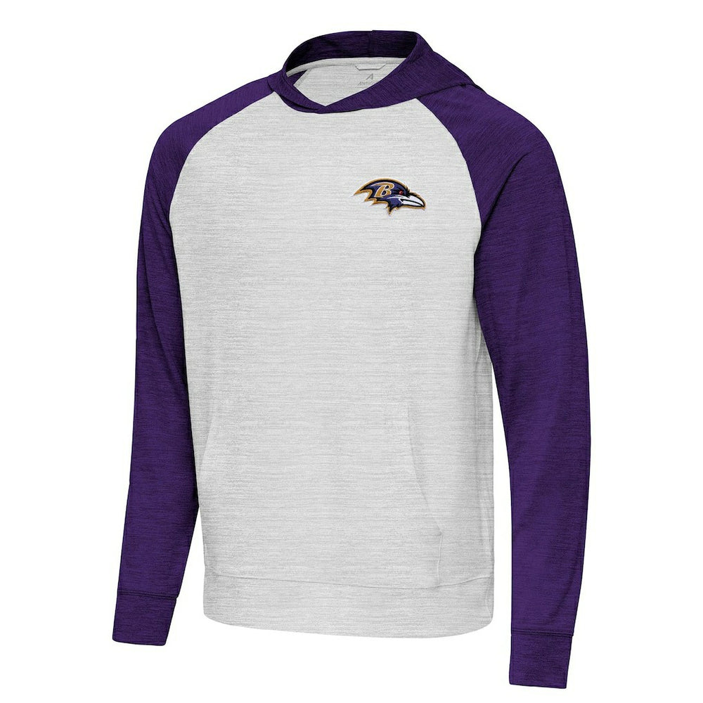 Baltimore Ravens Antigua Urgent Pullover Hoodie Purple/Gray - NFL