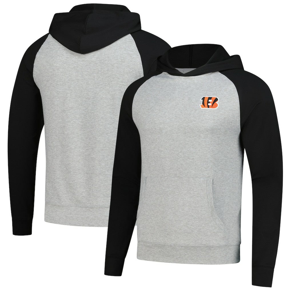 Cincinnati Bengals Antigua Urgent Pullover Hoodie Heather Gray/Black - NFL