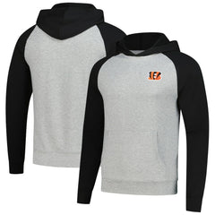 Cincinnati Bengals Antigua Urgent Pullover Hoodie Heather Gray/Black - NFL