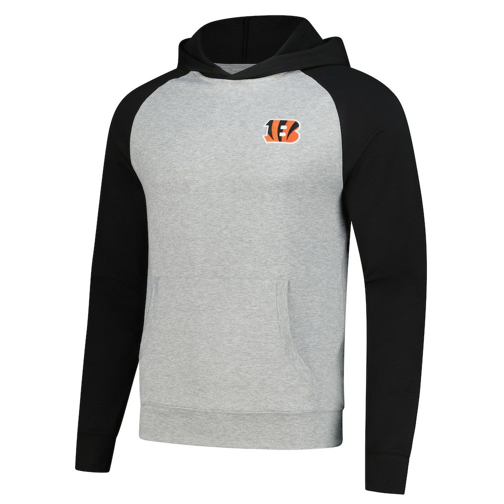 Cincinnati Bengals Antigua Urgent Pullover Hoodie Heather Gray/Black - NFL