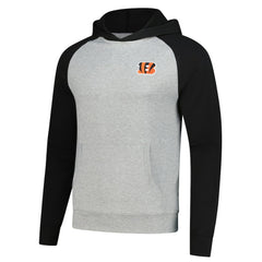 Cincinnati Bengals Antigua Urgent Pullover Hoodie Heather Gray/Black - NFL