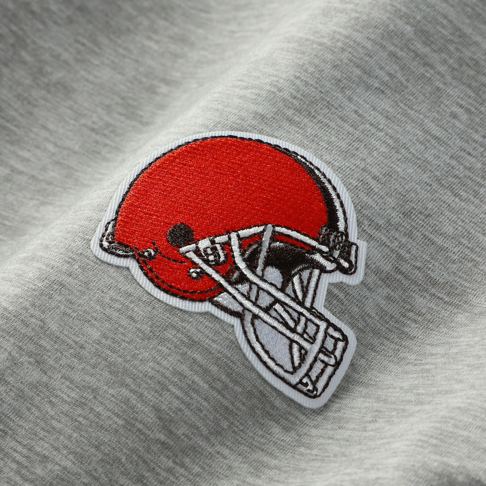 Cleveland Browns Antigua Urgent Pullover Hoodie Heather Gray/Black - NFL