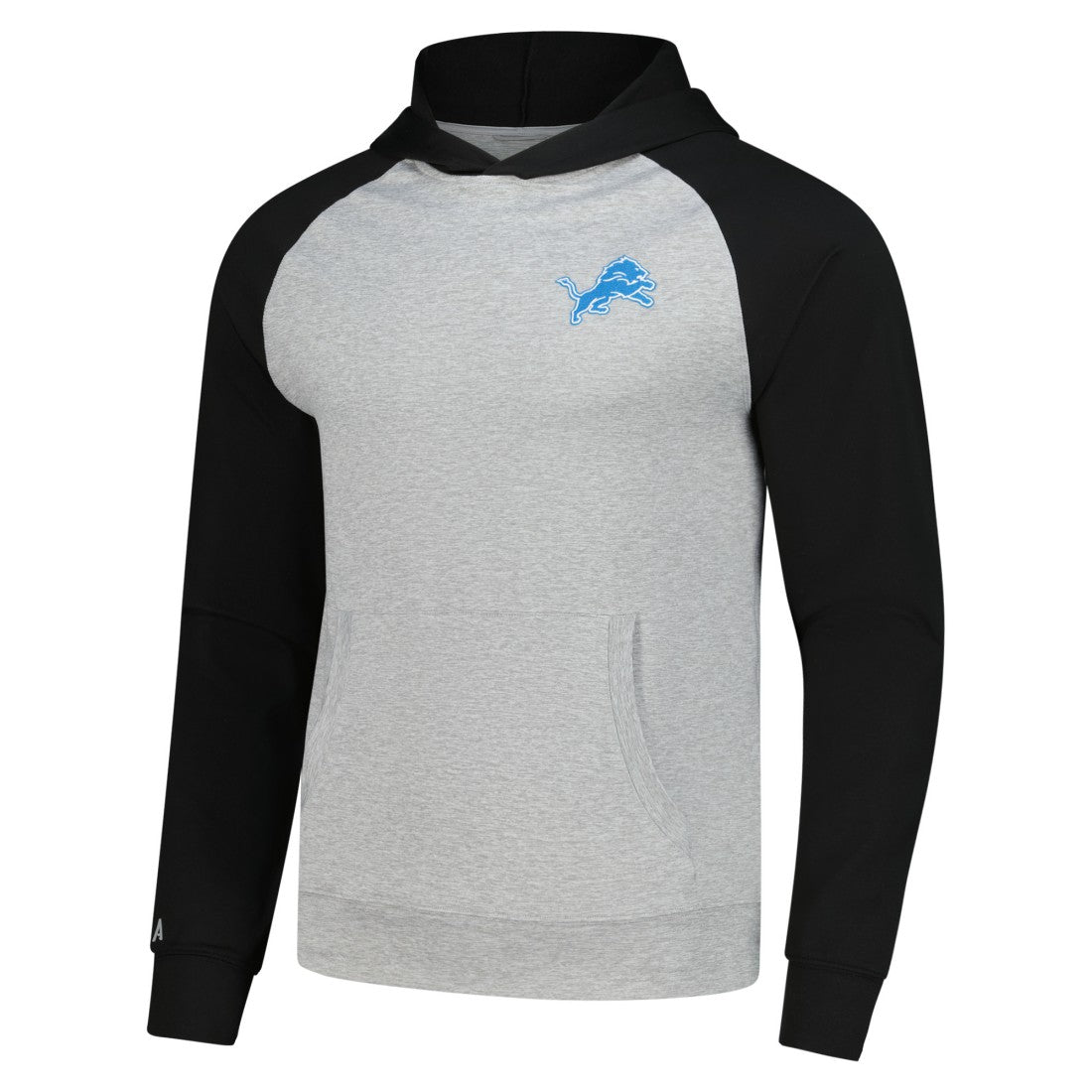 Detroit Lions Antigua Urgent Pullover Hoodie Heather Gray/Black - NFL
